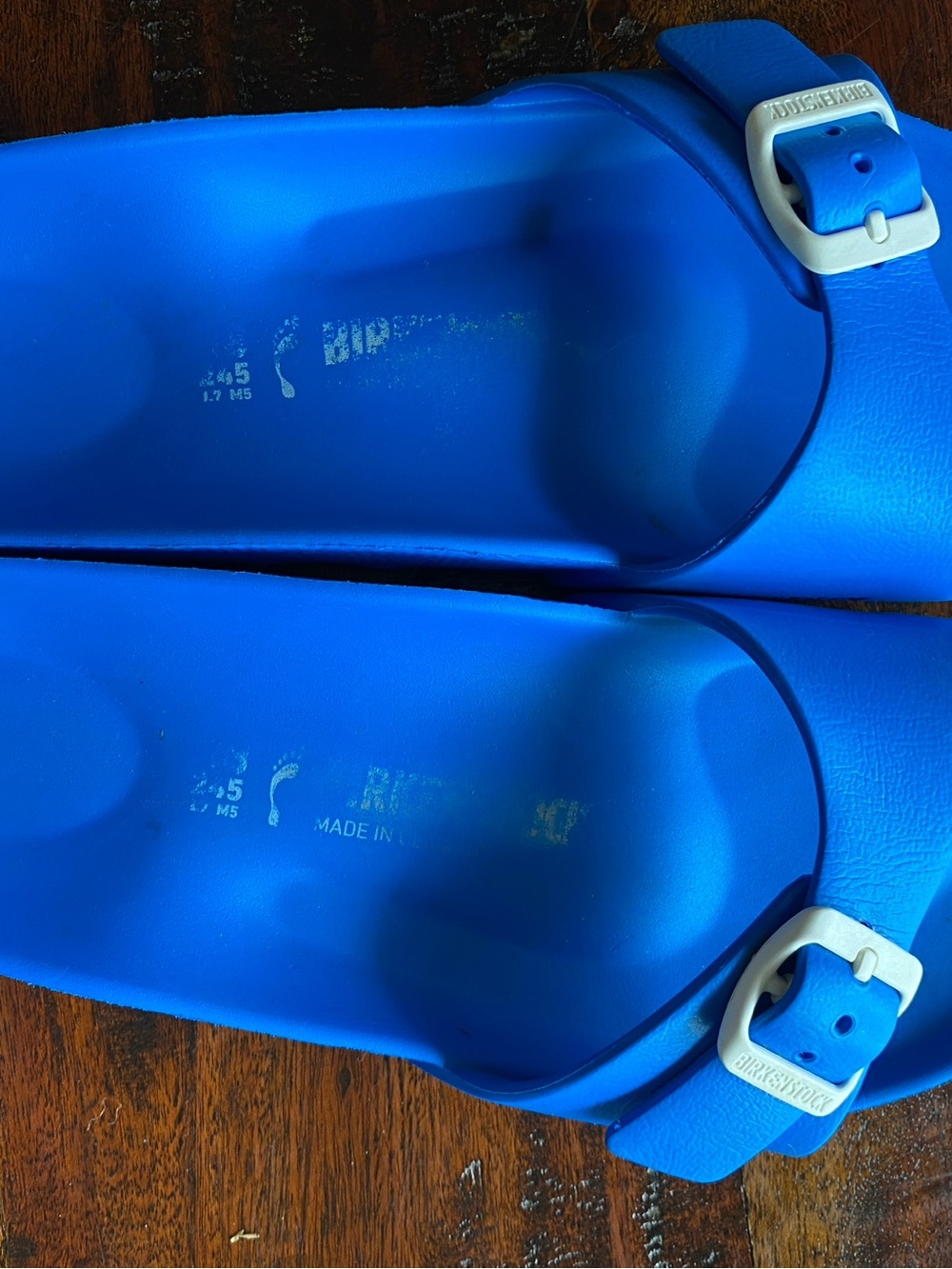 Birkenstock Madrid EVA slide sandals vibrant blue L7 M5 beach pool - Picture 8 of 9